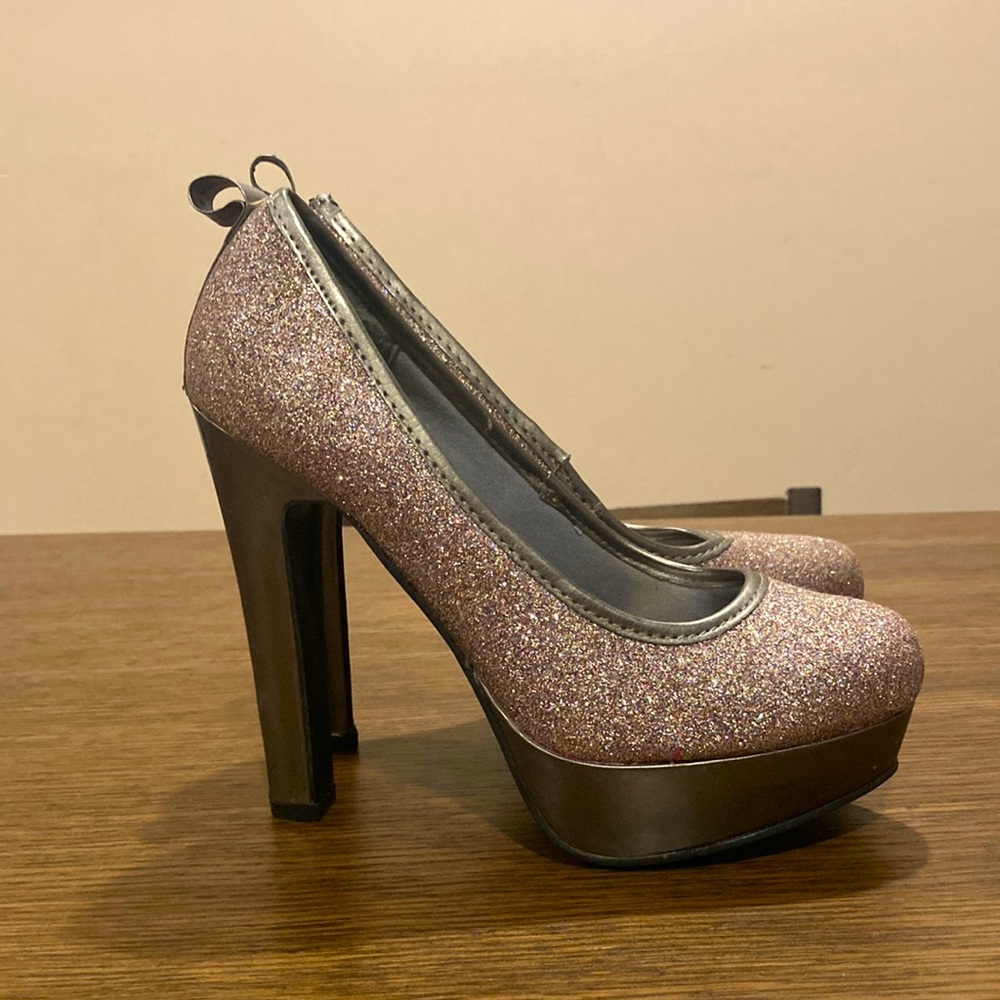 It’s ok pump heels. Multi color rhinestone